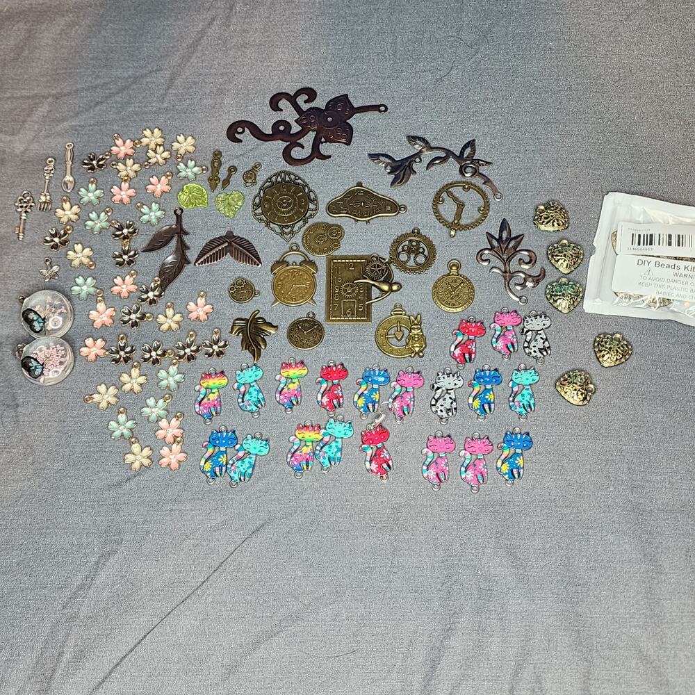 Lot of Charms and Decals/scrapbooking/journaling